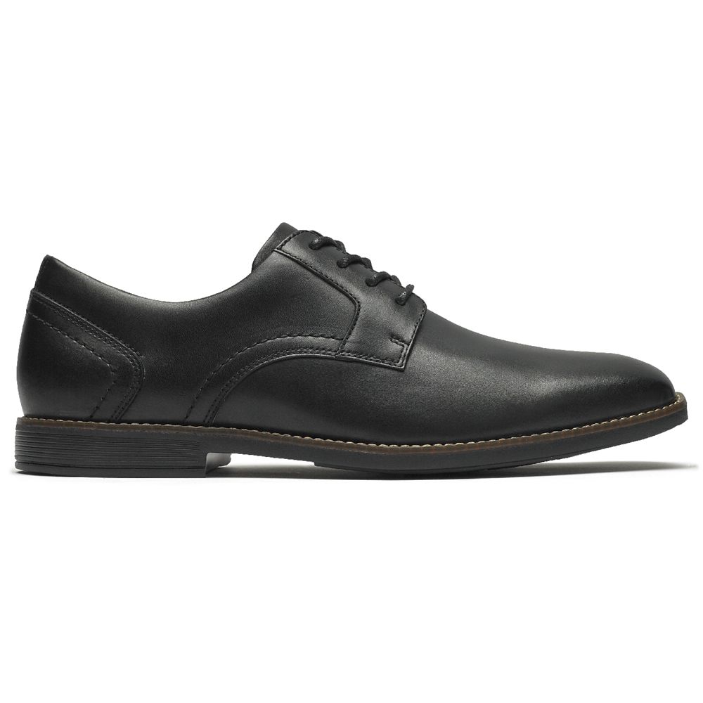 Rockport Men's Slayter Plain Toe Oxfords - Black - USA (0971JYQDI)